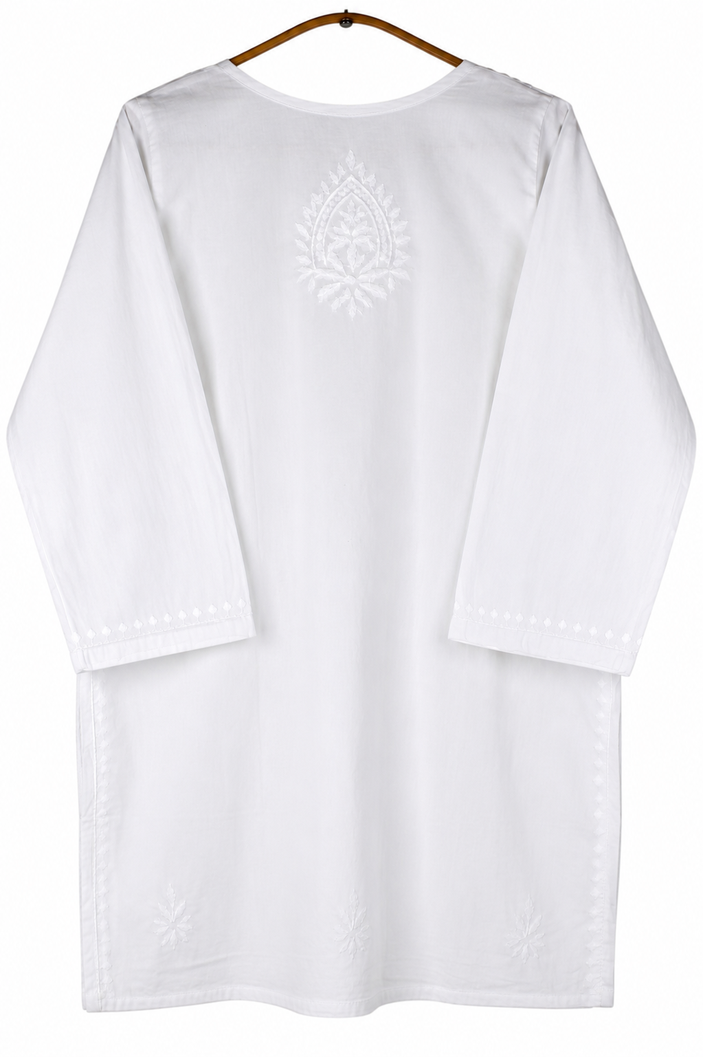 SUHANI WHITE COTTON SHORT KURTA