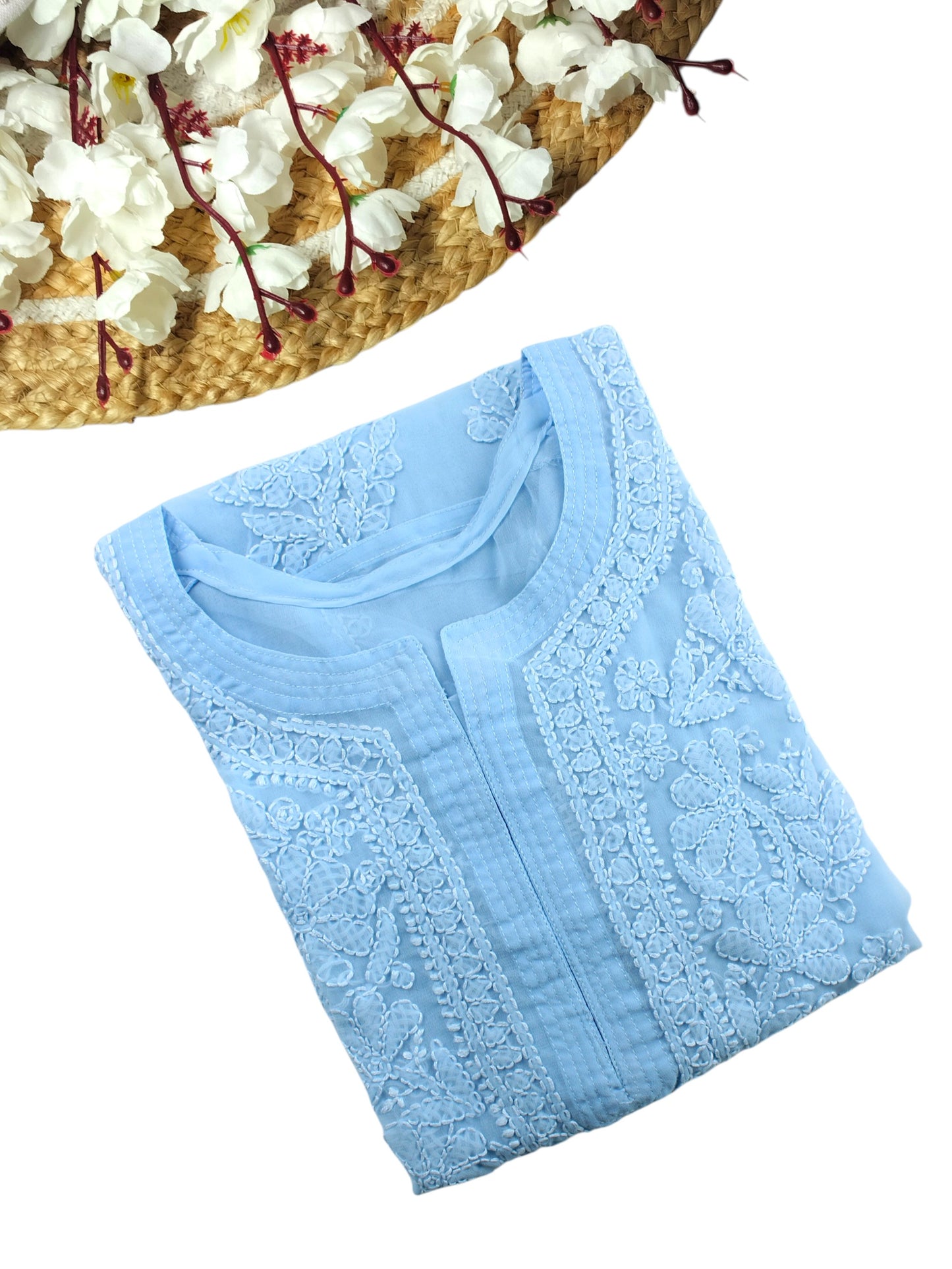 LAYLA SKY BLUE GEORGETTE KURTA