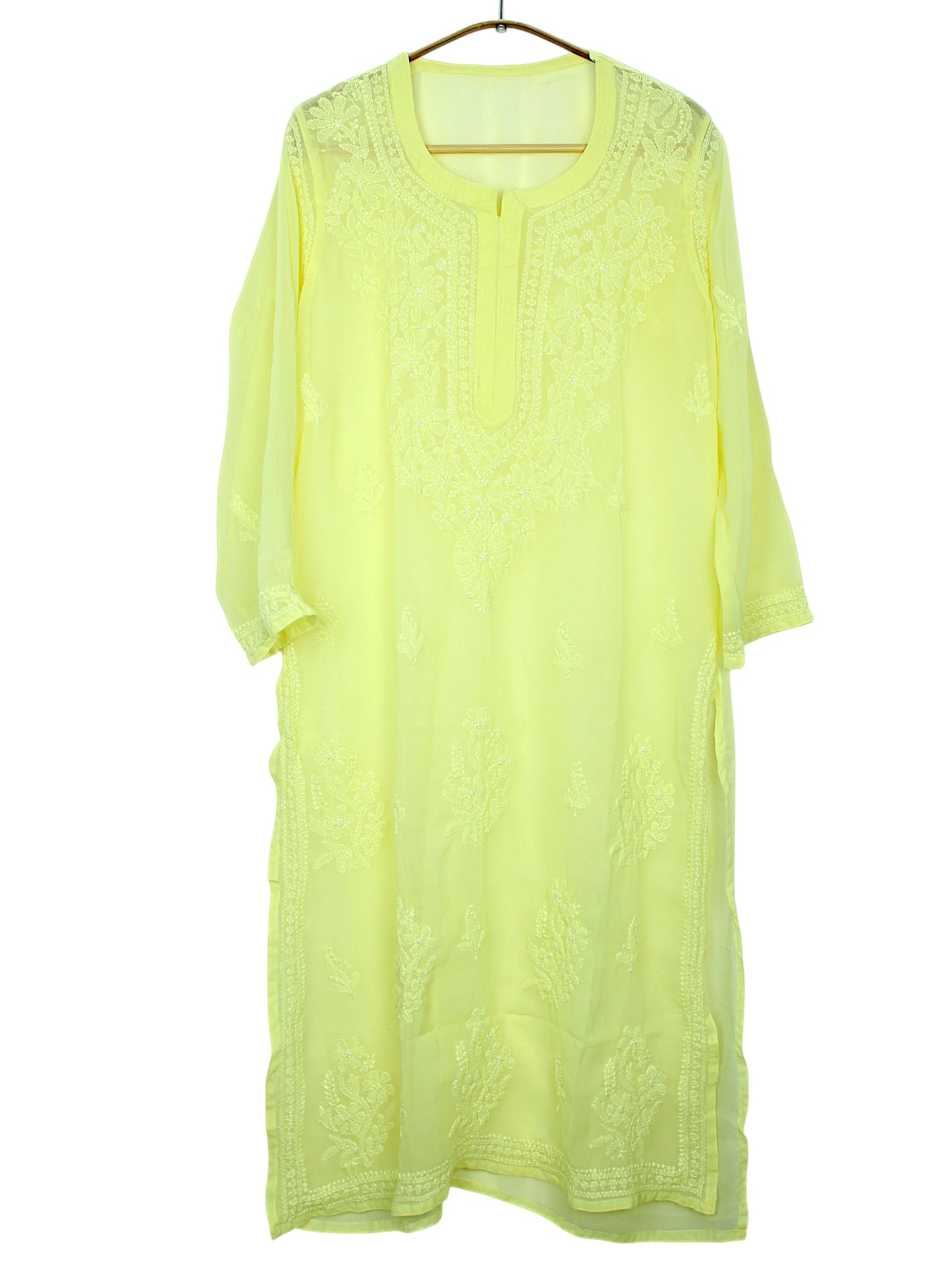 LAYLA YELLOW GEORGETTE LONG KURTA