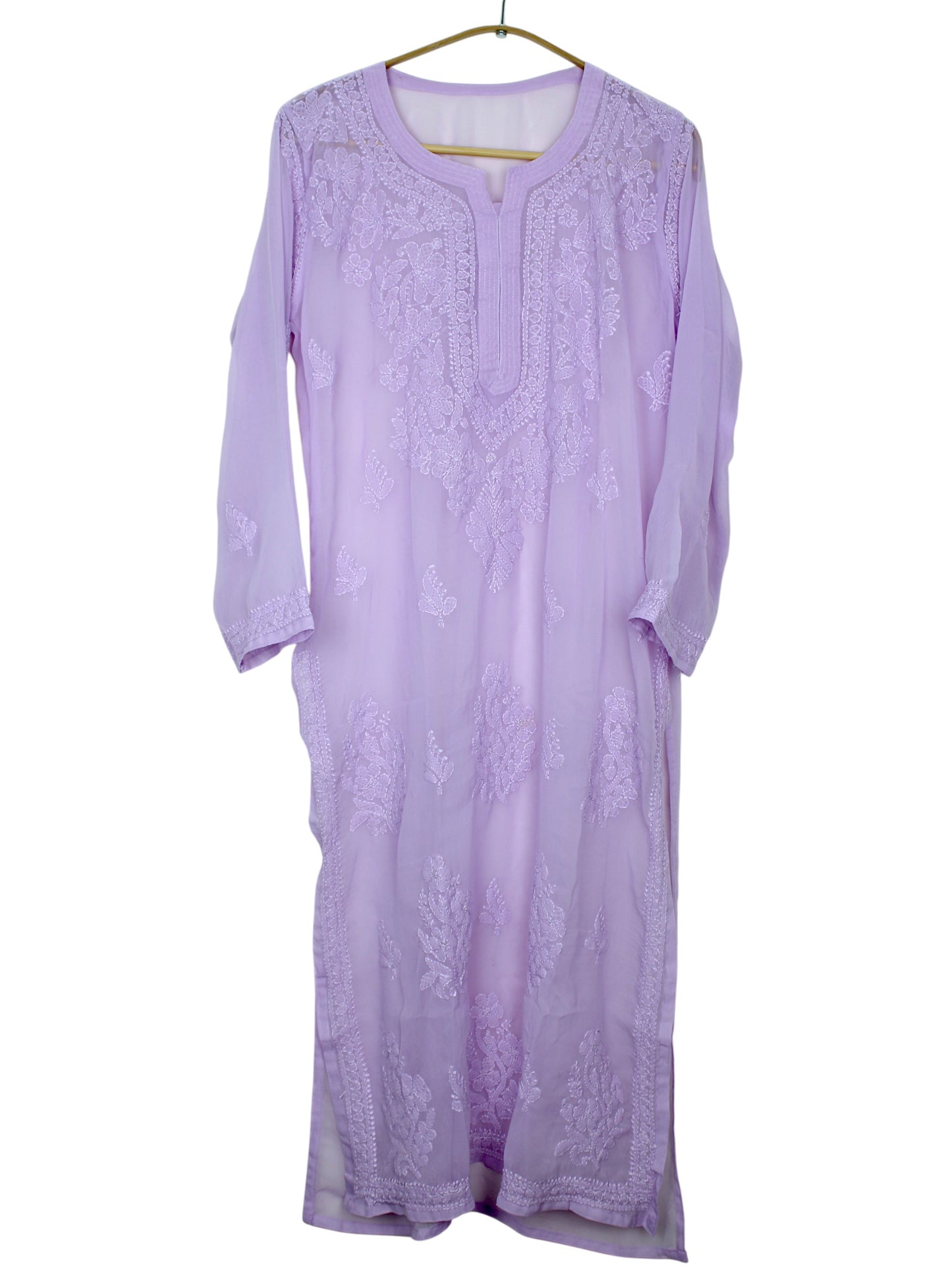 LAYLA LAVENDER GEORGETTE LONG KURTA