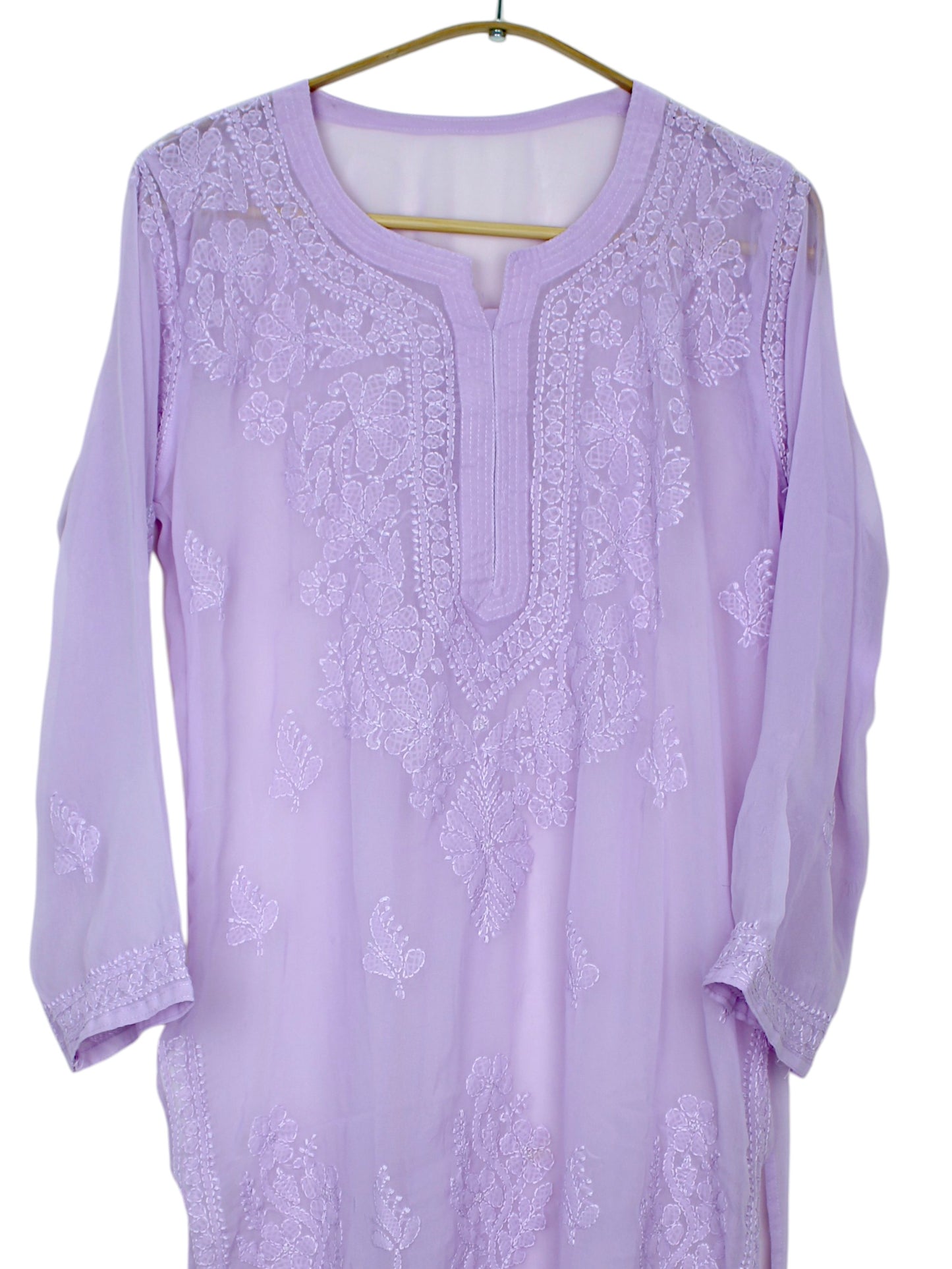 LAYLA LAVENDER GEORGETTE LONG KURTA