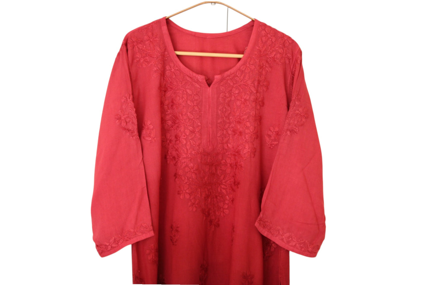 MAROON DUAL SHADE RAYON KURTA PALAZZO SET