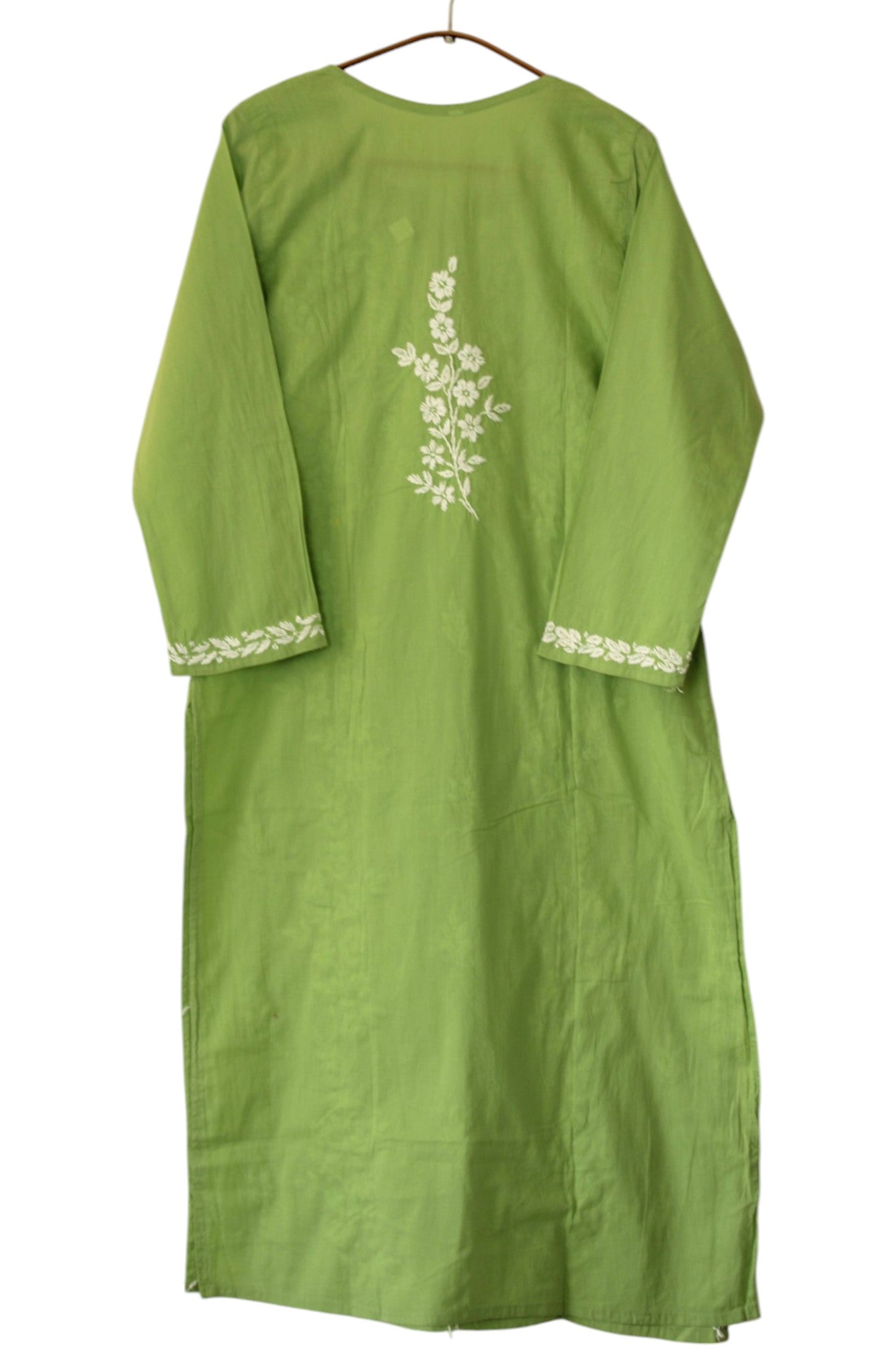 SEA GREEN COTTON LONG KURTA