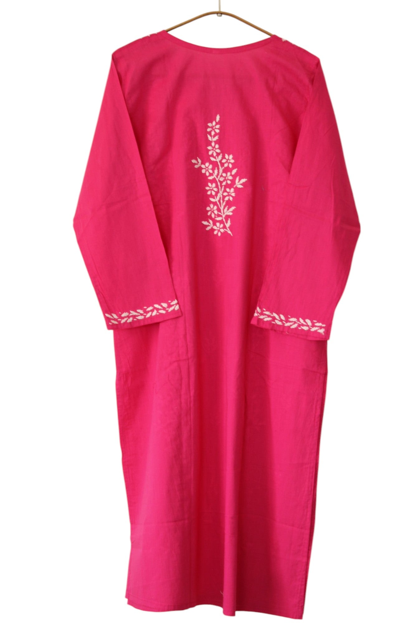 RANI PINK COTTON LONG KURTA