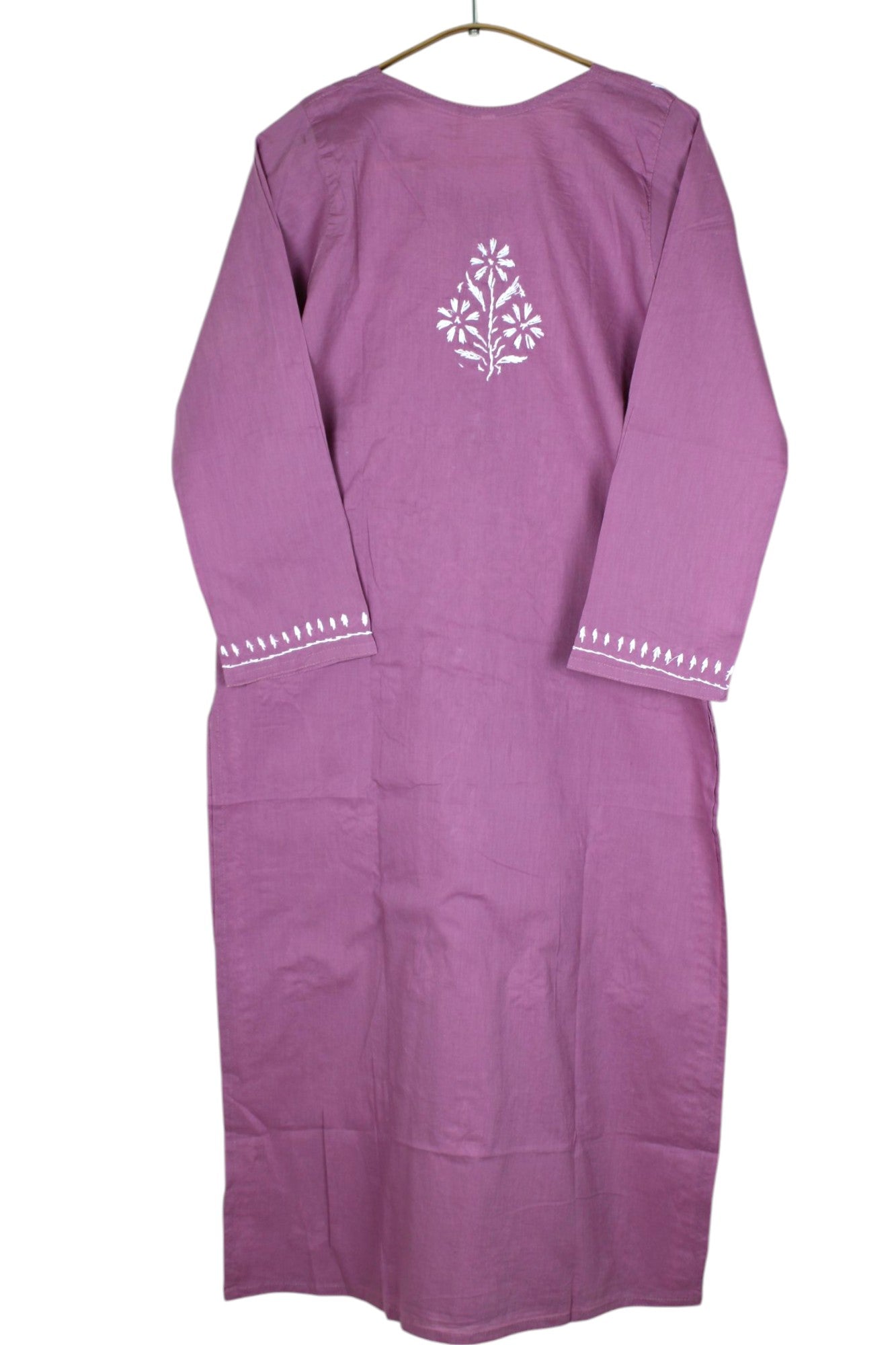 AYAT MAUVE COTTON LONG KURTA