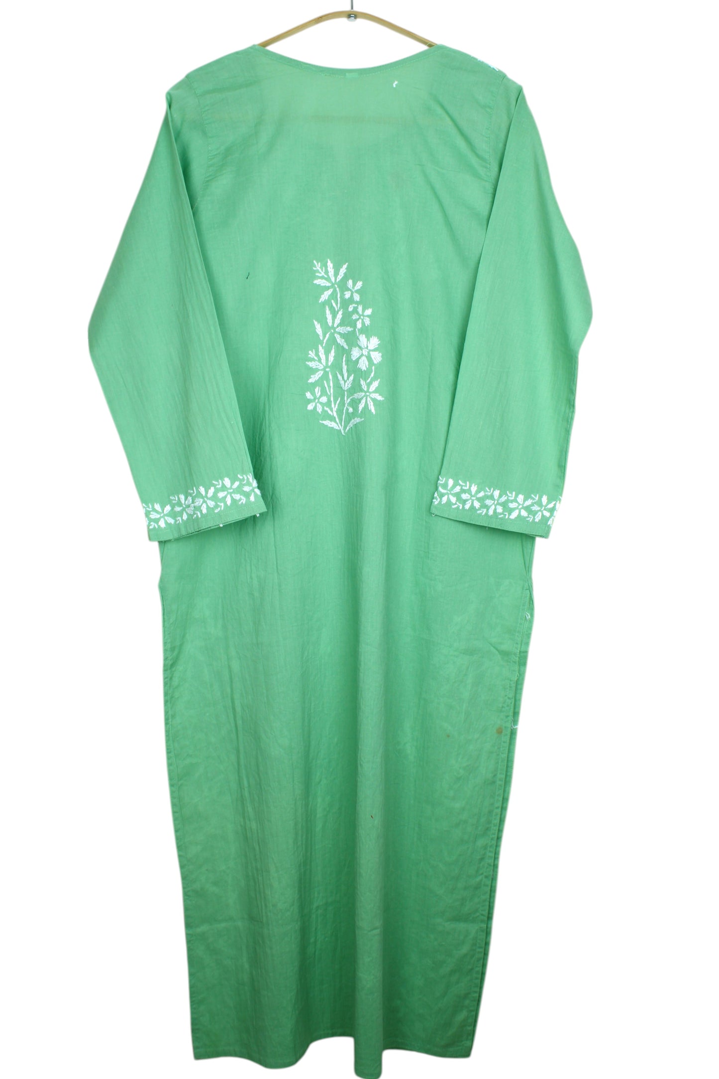 ZOYA SEA GREEN COTTON LONG KURTA