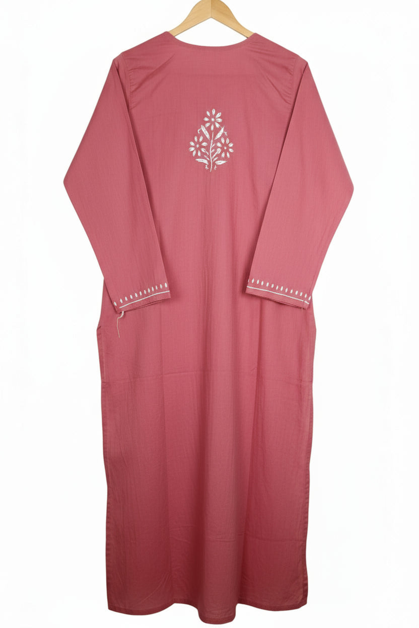 AYAT PEACH COTTON LONG KURTA