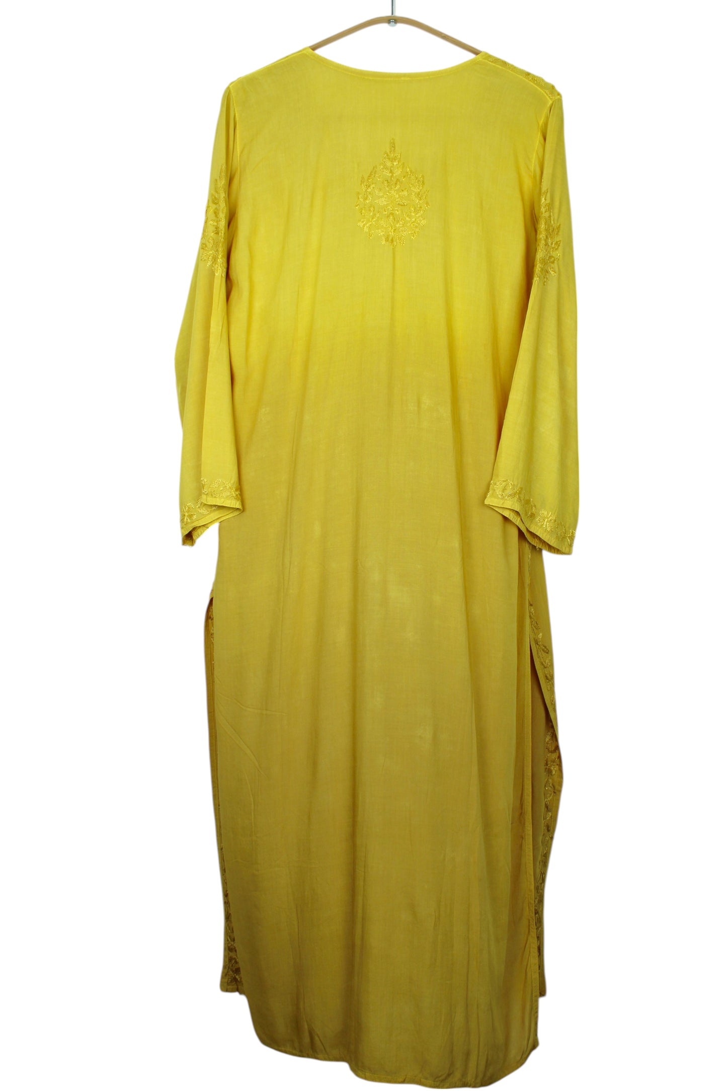 HUDA MUSTARD DUAL SHADE MODAL LONG KURTA