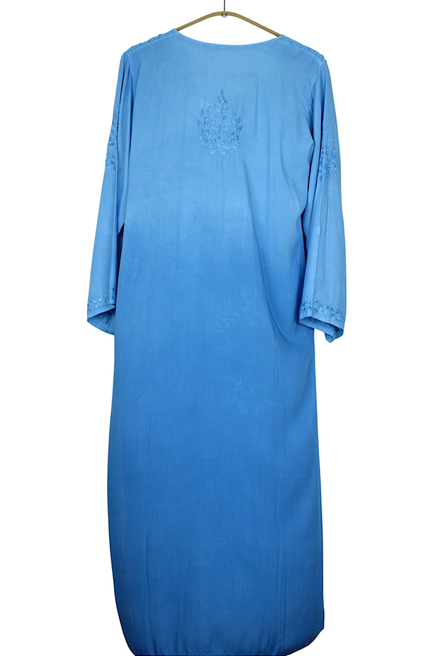 HUDA BLUE DUAL SHADE MODAL LONG KURTA