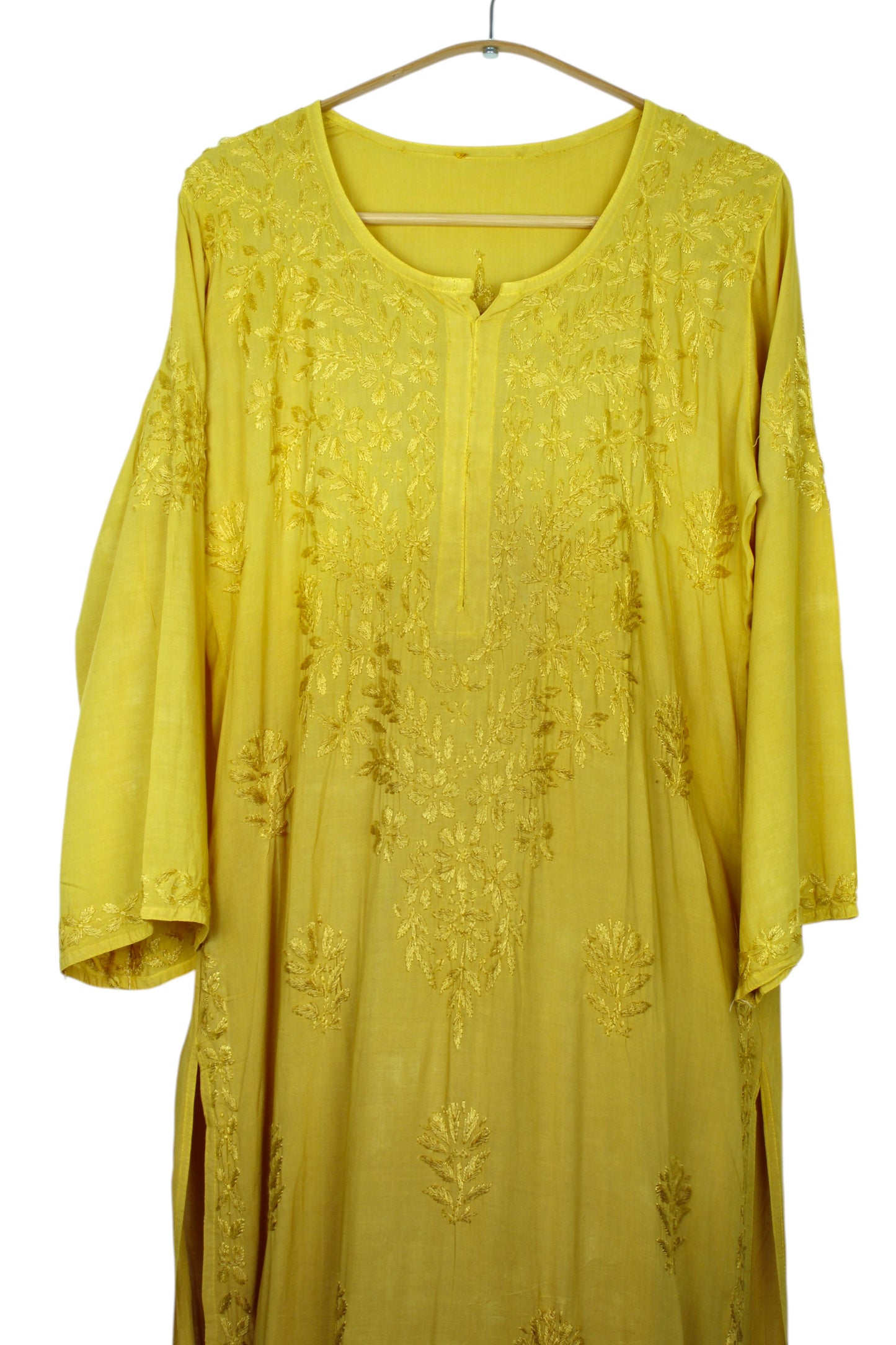 HUDA MUSTARD DUAL SHADE MODAL LONG KURTA