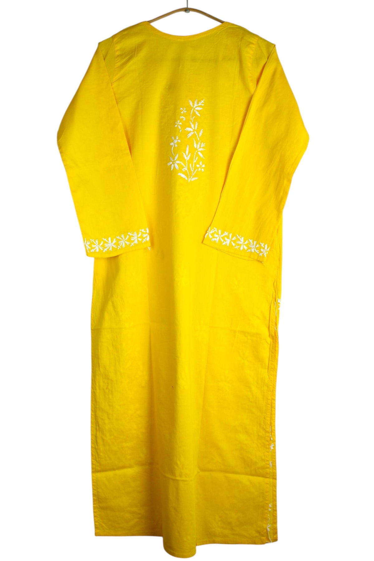 ZOYA YELLOW COTTON LONG KURTA