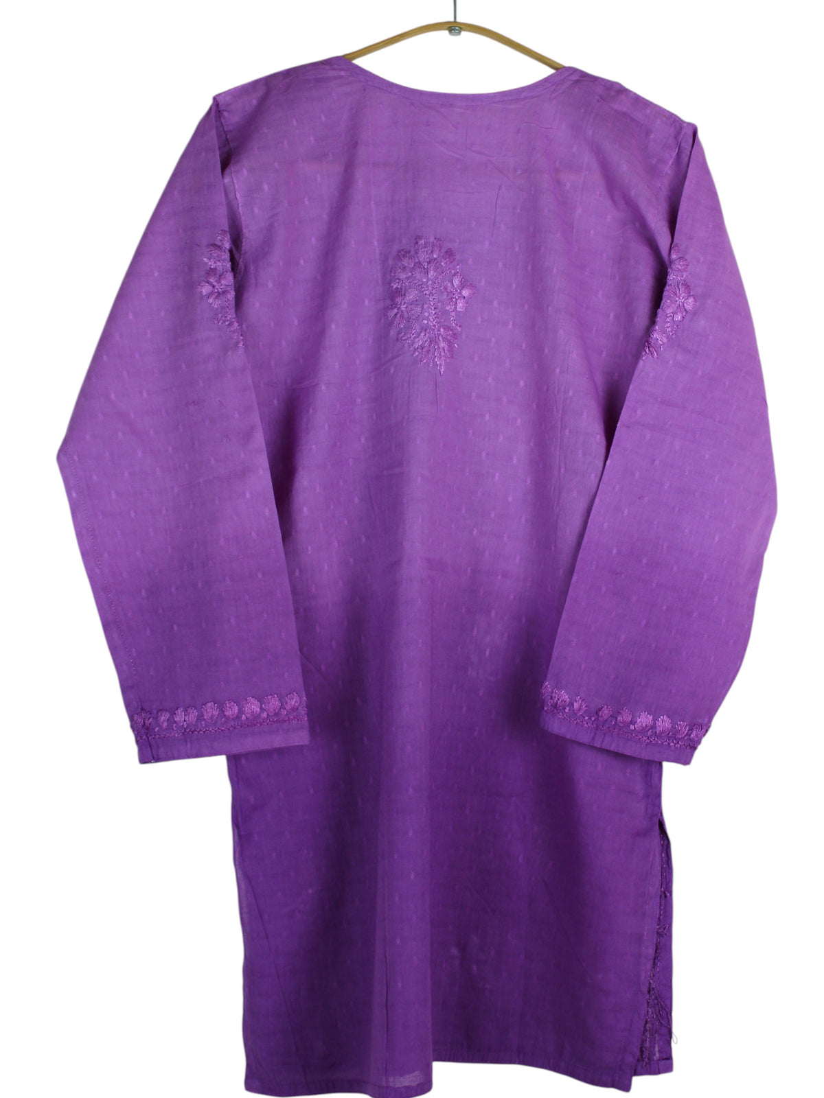 RUBINA PURPLE DOBBY COTTON OMBRE SHORT KURTA