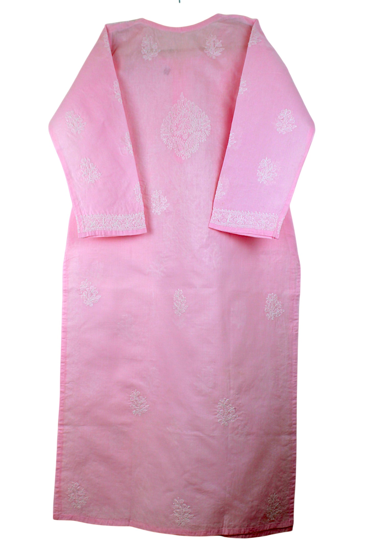 IRA PINK VOILE COTTON LONG KURTA