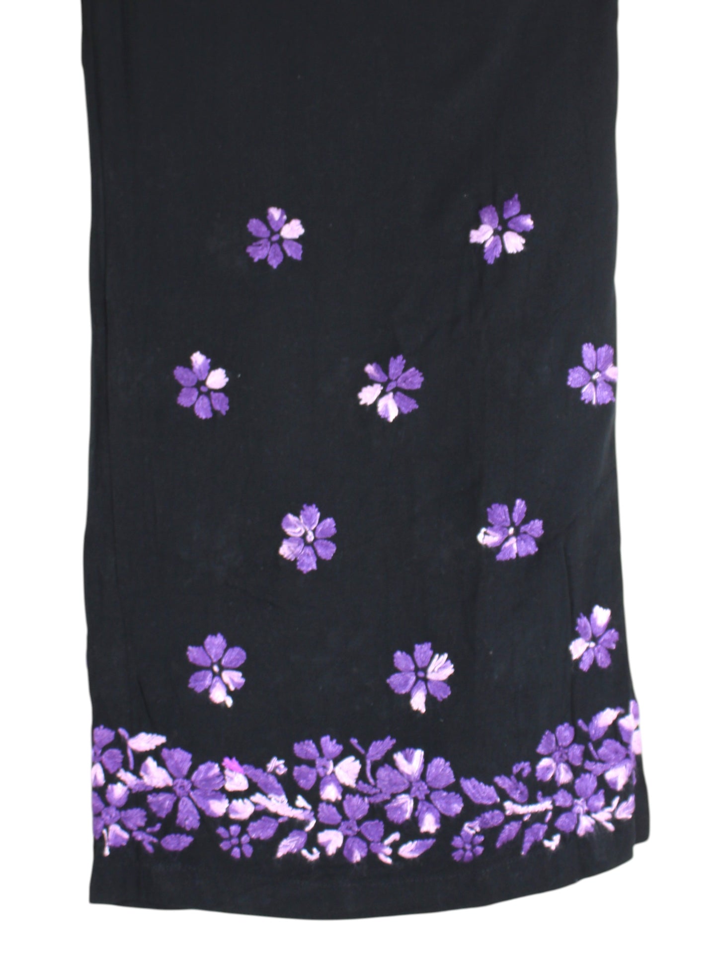 RIYA BLACK & LAVENDER RAYON KURTA SET