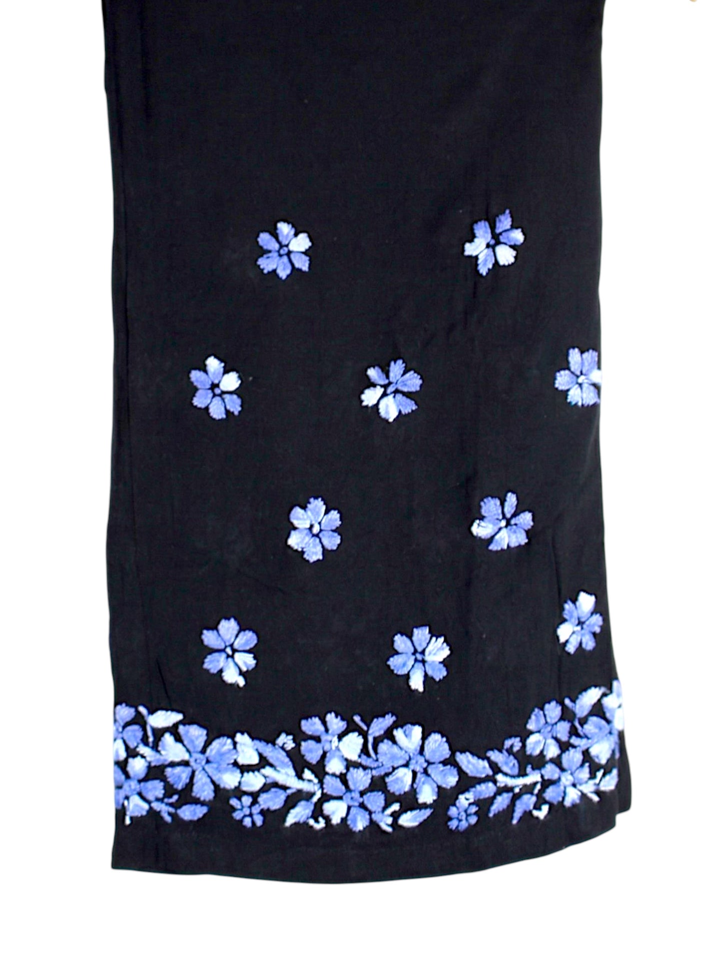 RIYA BLACK & POWDER BLUE RAYON KURTA SET