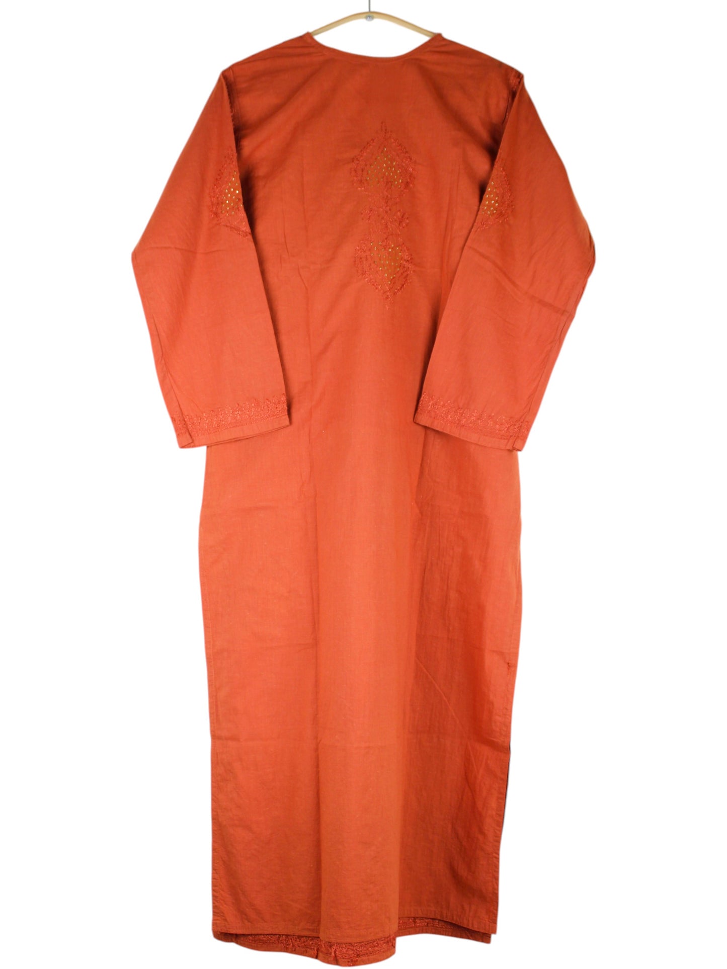 HALA RUST ANGRAKHA COTTON LONG KURTA