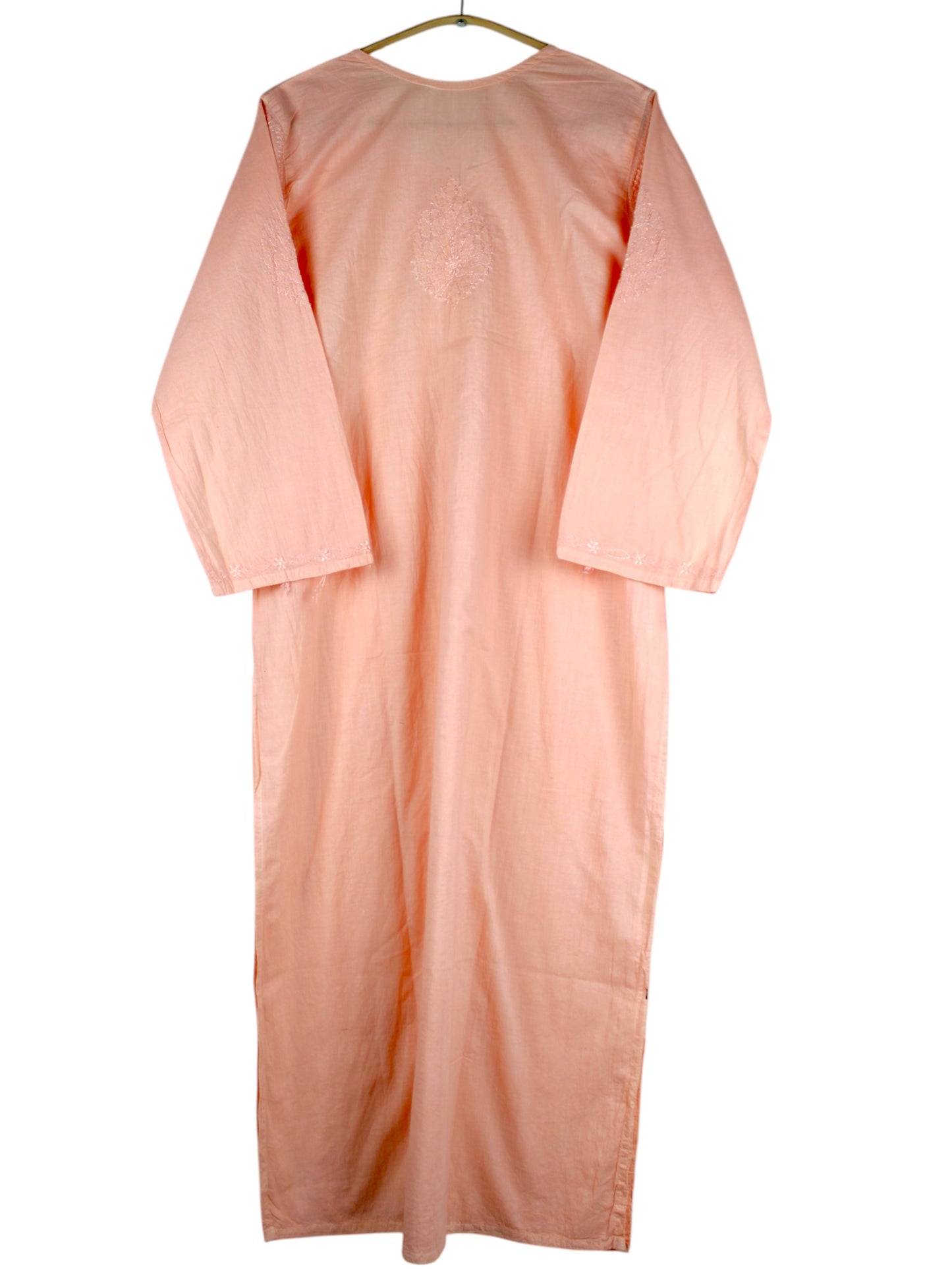 SAFA PEACH COTTON LONG KURTA