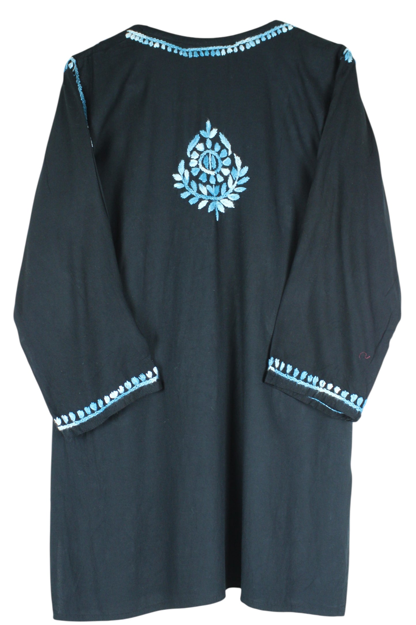 DIYA RAYON SHORT KURTA - BLACK & YELLOW