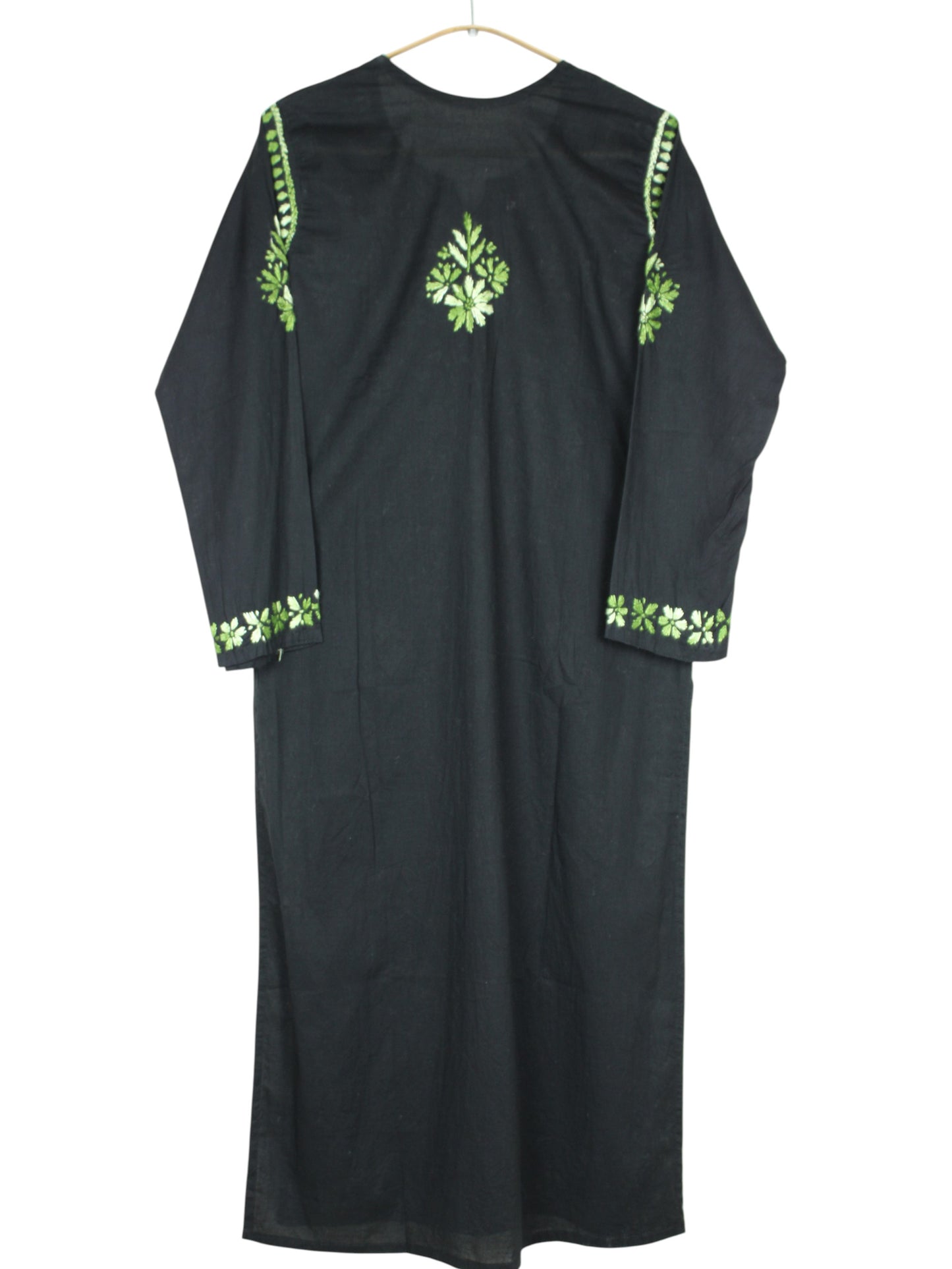 MIRA COTTON LONG KURTA - BLACK & GREEN