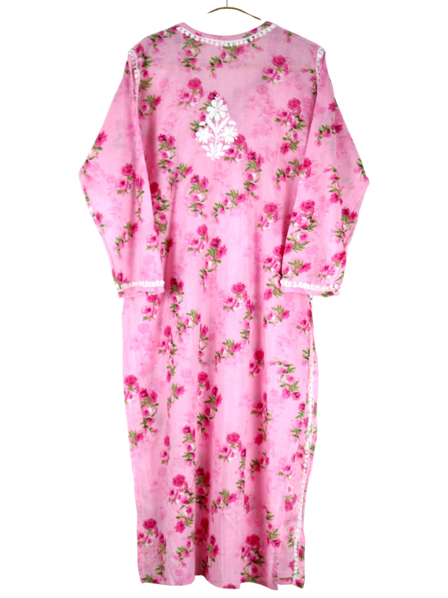 SANIA PINK LONG MULMUL KURTA