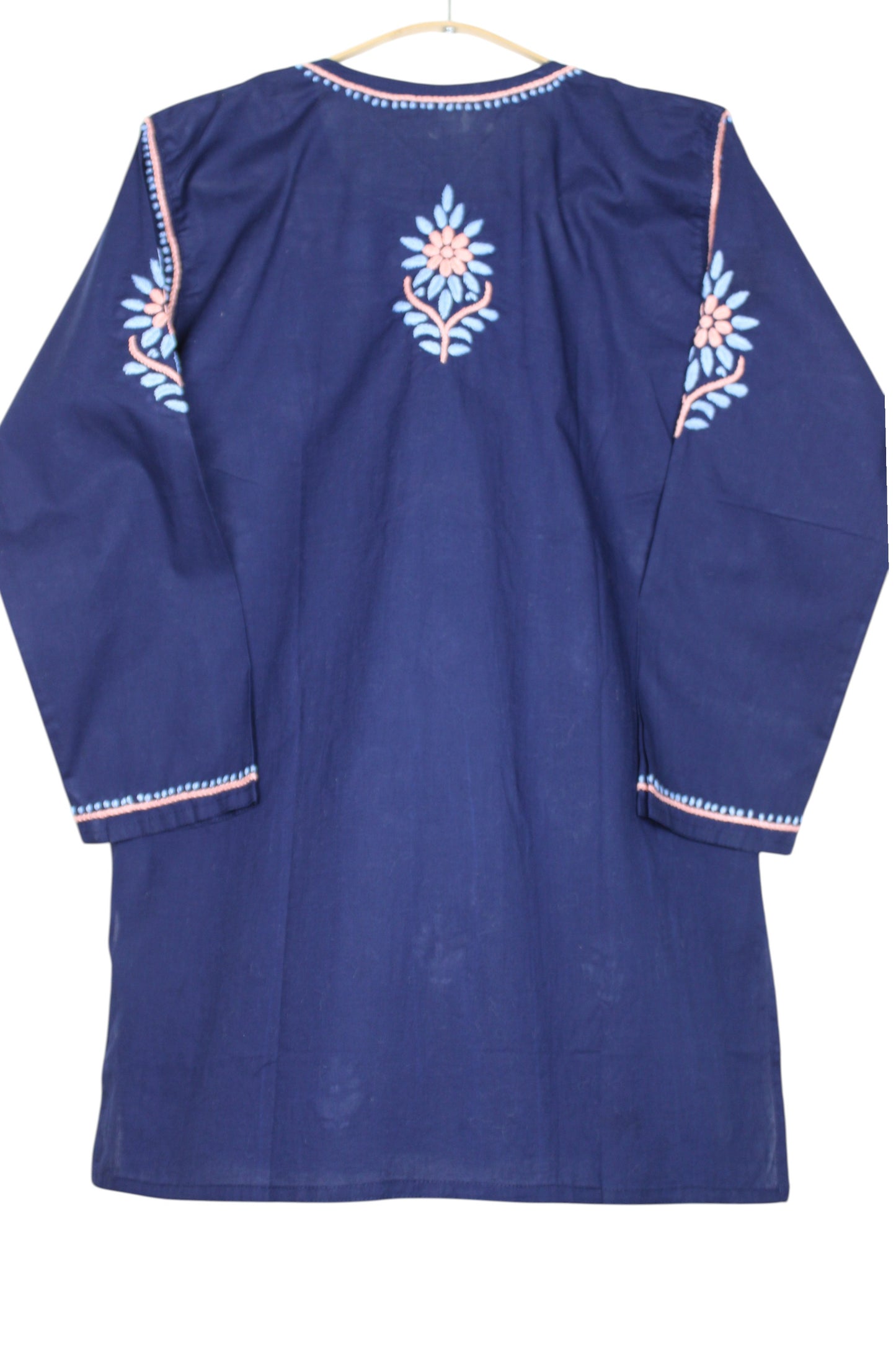 HANIA PREMIUM NAVY BLUE COTTON SHORT KURTA