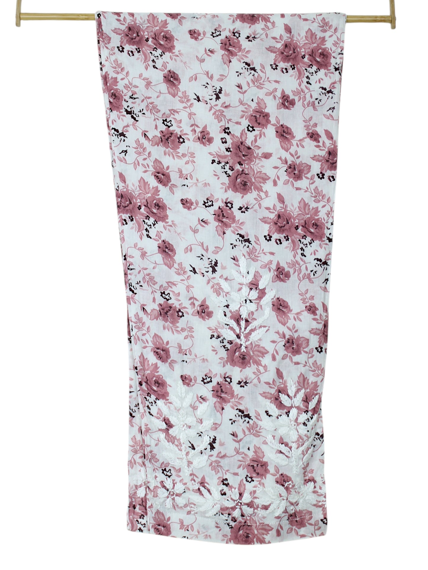 GULZAR PINK LONG MULMUL KURTA WITH PANT SET