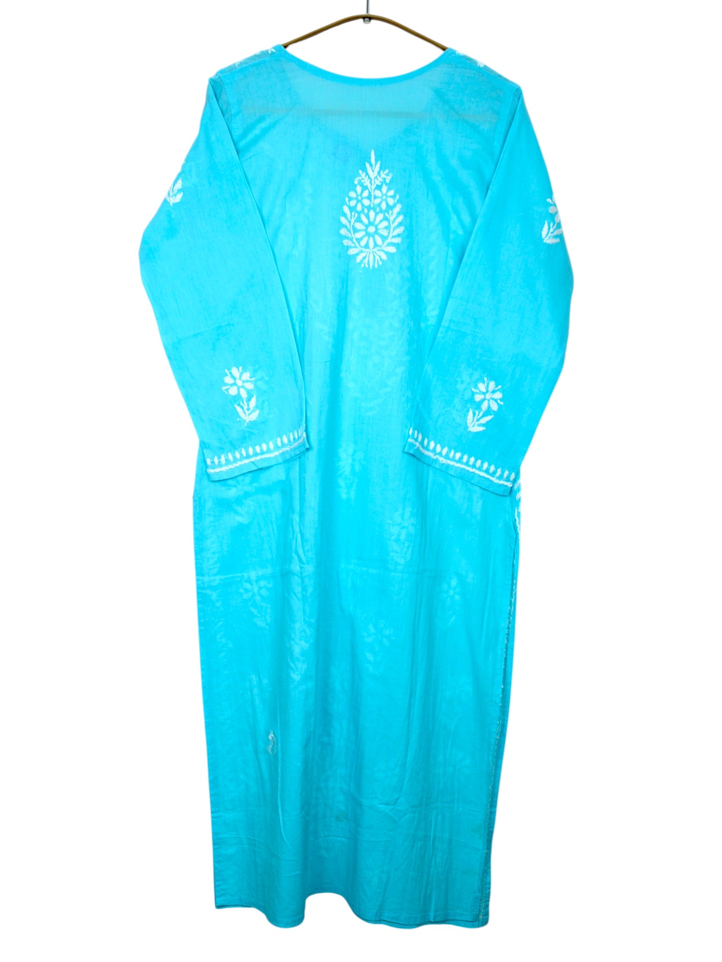 ZAINAB SKY BLUE COTTON LONG KURTA