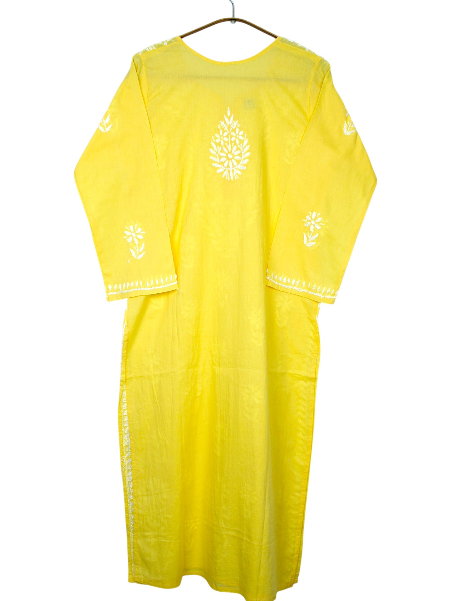 ZAINAB YELLOW COTTON LONG KURTA