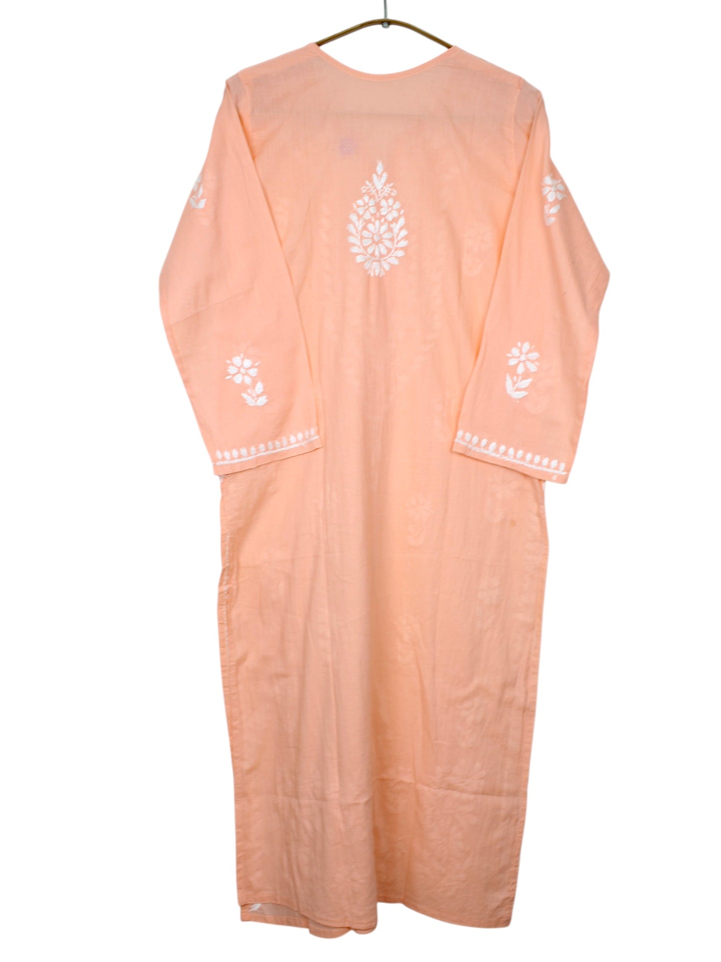 ZAINAB PEACH COTTON LONG KURTA