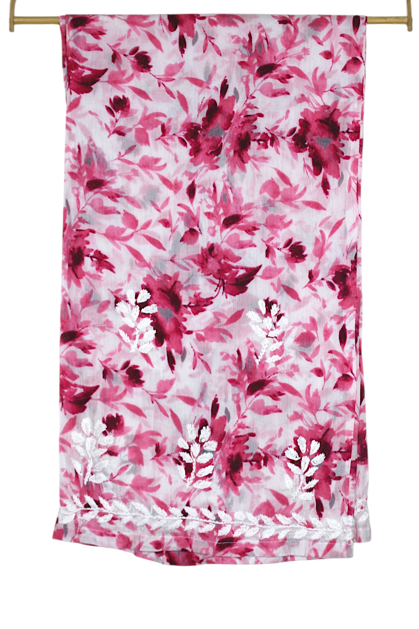 LAIBA PINK LONG MULMUL KURTA WITH PALAZZO SET