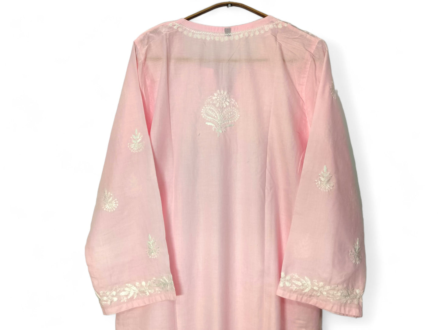 BABY PINK FINE SOFT COTTON LONG KURTA