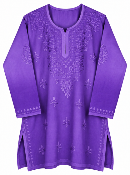 KIARA PURPLE RAYON OMBRE SHADE SHORT KURTA