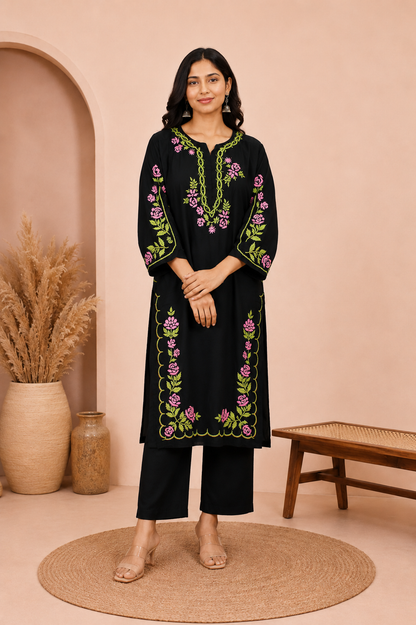 NAGMA BLACK MODAL LONG KURTA