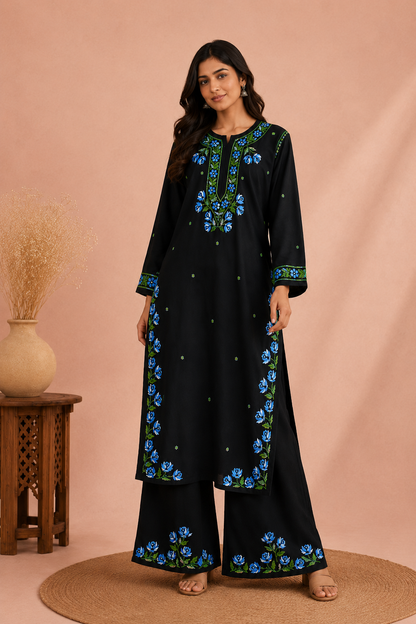 IRINA BLACK & LEVENDER PREMIUM RAYON KURTA SET