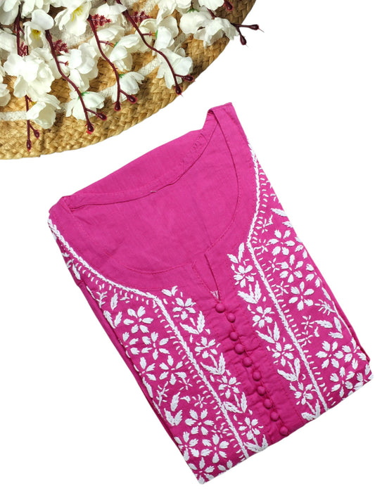 AYAT RANI PINK COTTON LONG KURTA