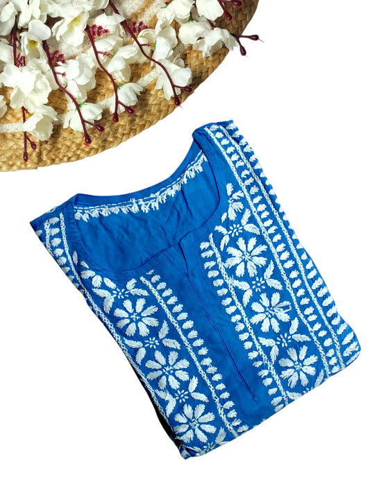 LILY POWDER BLUE LONG RAYON KURTA