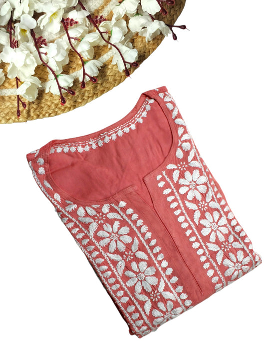 LILY PEACH LONG RAYON KURTA