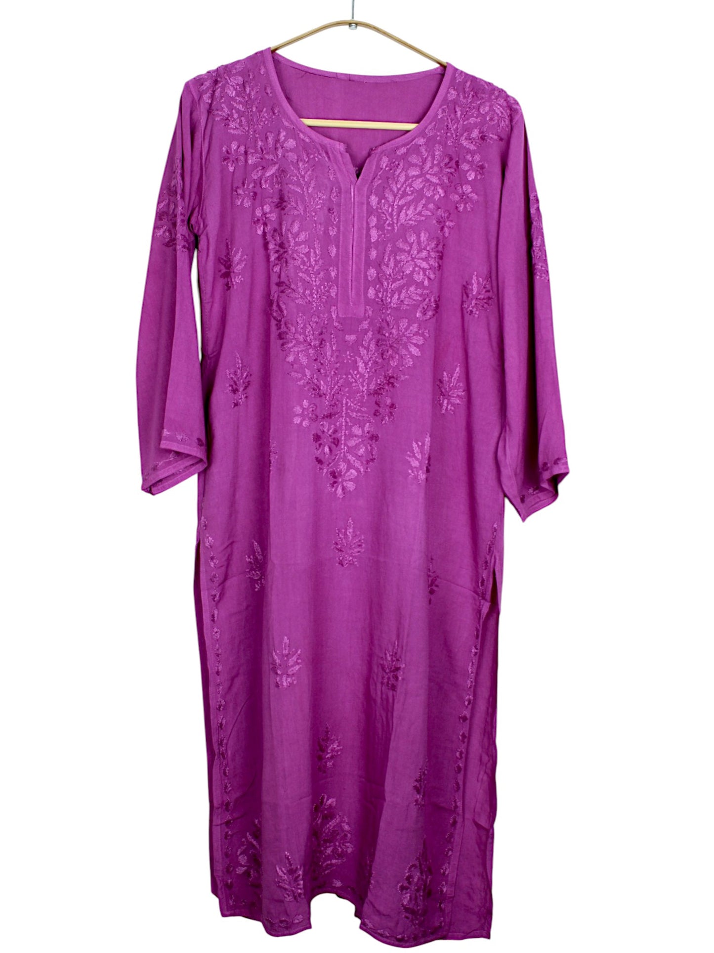 MEHER PLUM RAYON LONG KURTA