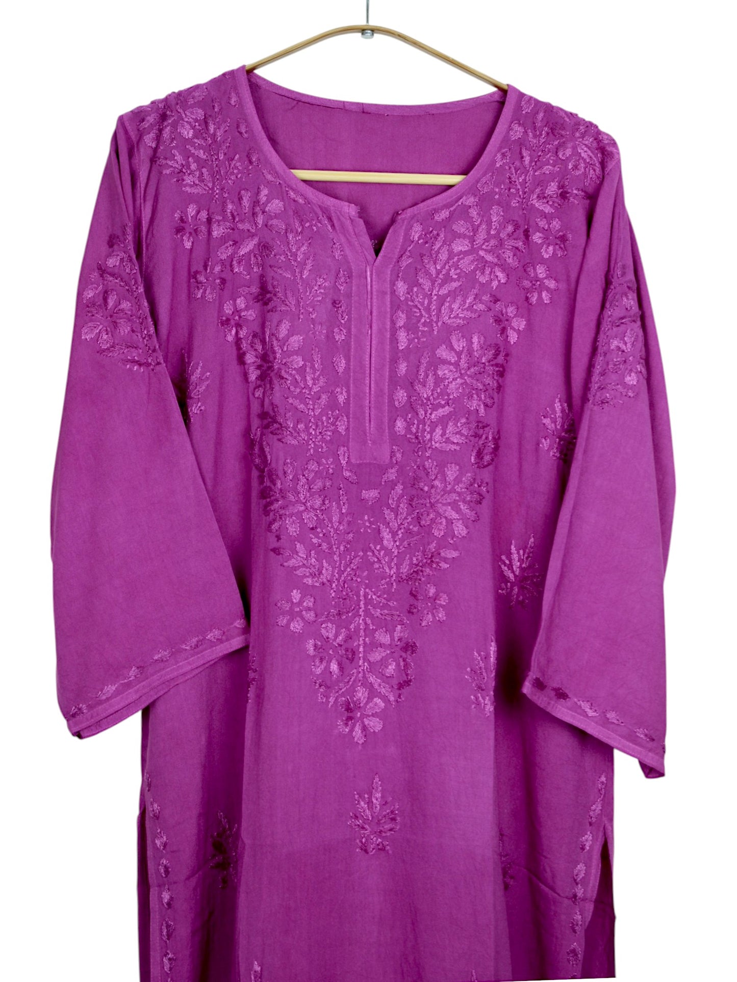 MEHER PLUM RAYON LONG KURTA