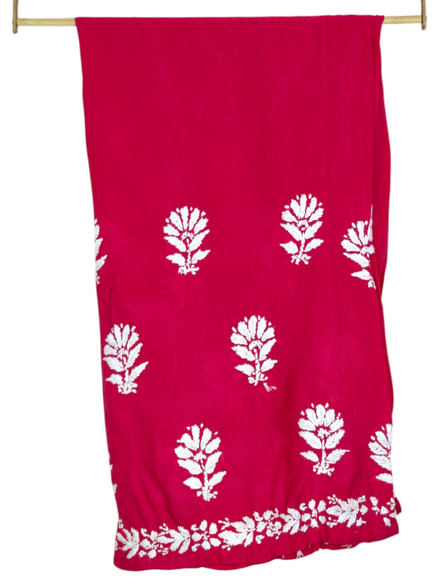 ANAYAH RANI PINK KURTA SET WITH FLORAL CHIKANKARI
