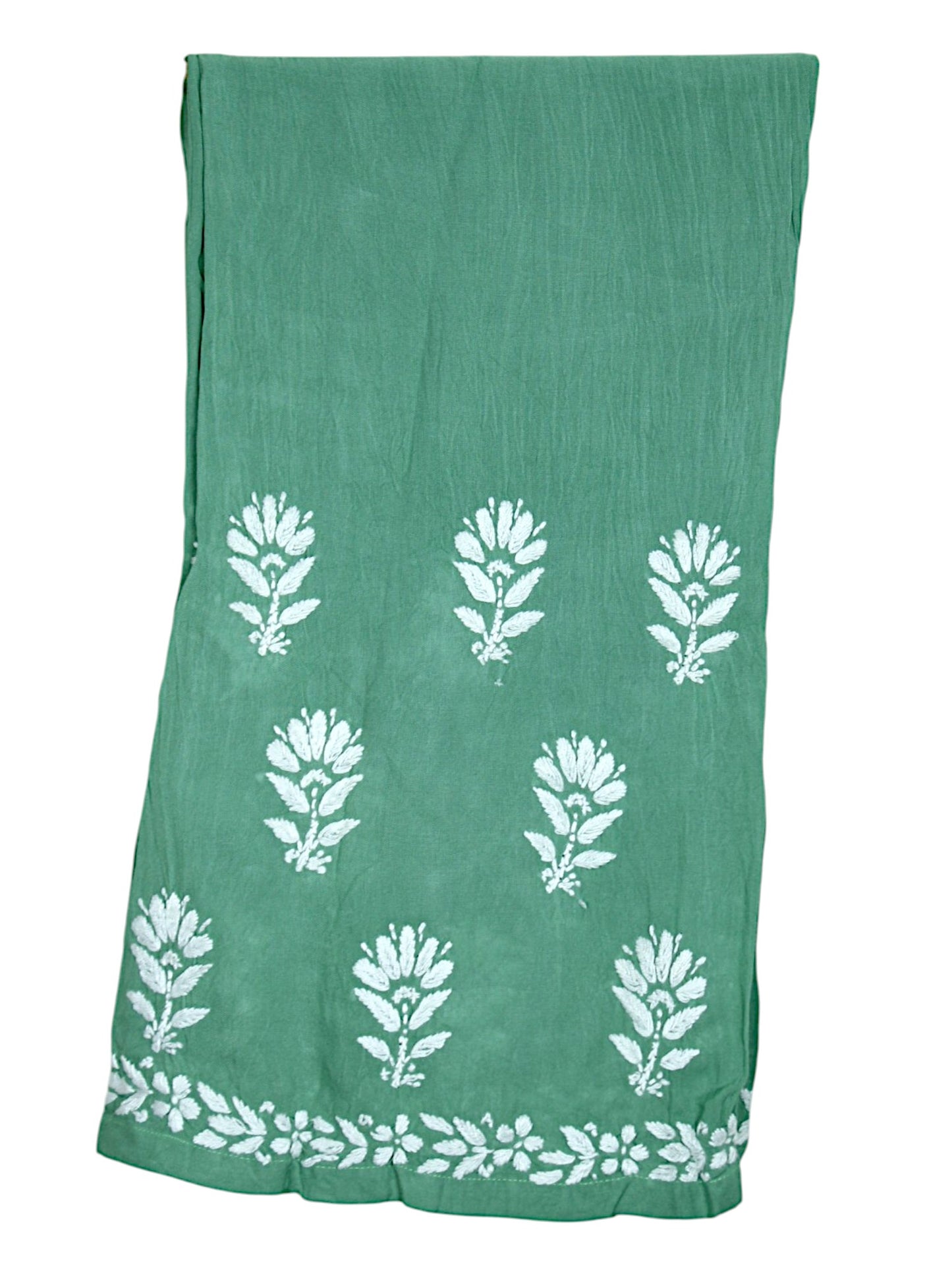 ANAYAH PISTA GREEN KURTA SET WITH FLORAL CHIKANKARI