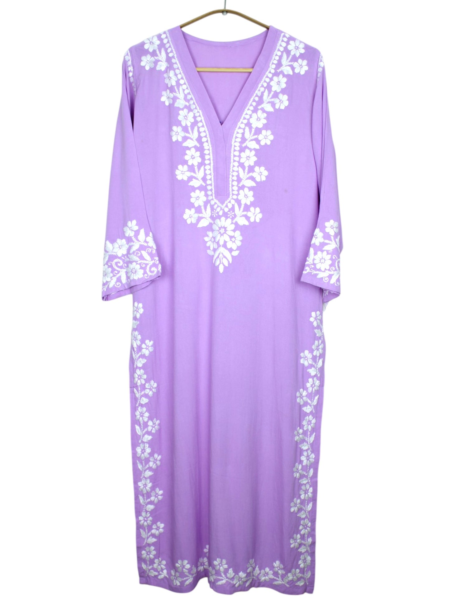 ZIMAL ELEGANT LAVENDER LONG RAYON KURTA