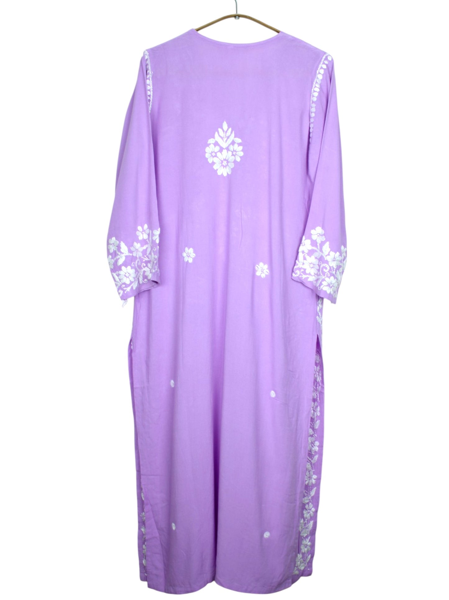 ZIMAL ELEGANT LAVENDER LONG RAYON KURTA