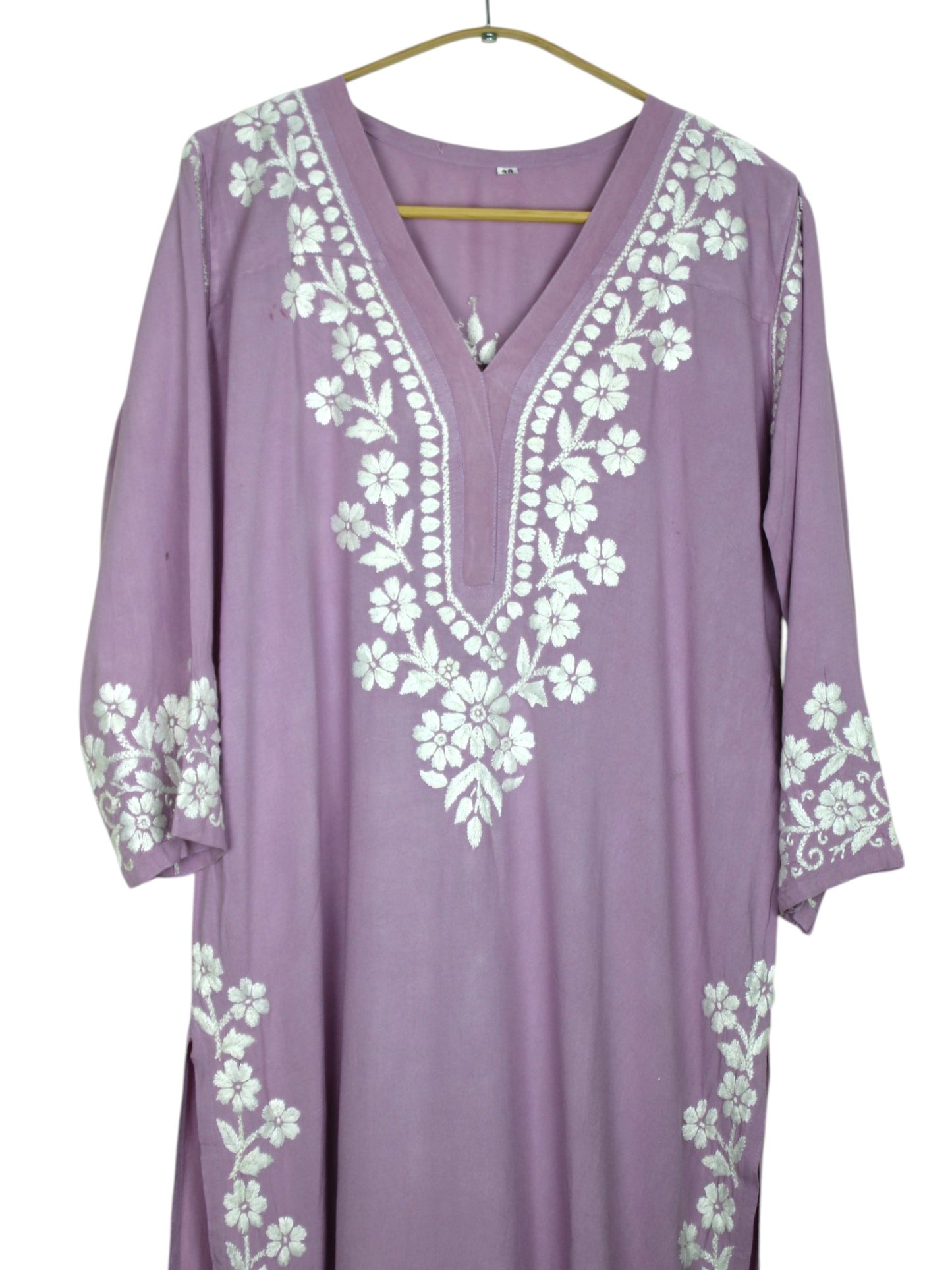 ZIMAL ELEGANT DUSTY MAUVE LONG RAYON KURTA