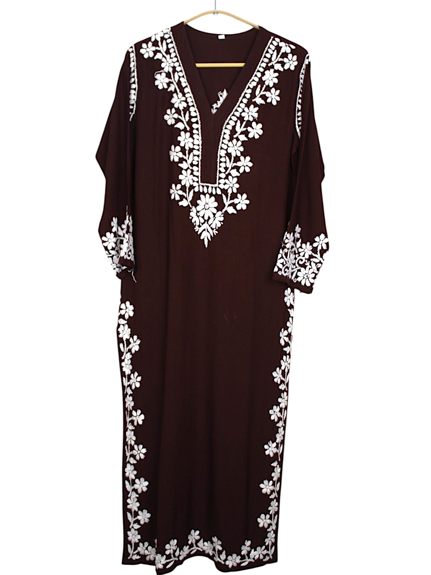 ZIMAL ELEGANT BROWN LONG RAYON KURTA