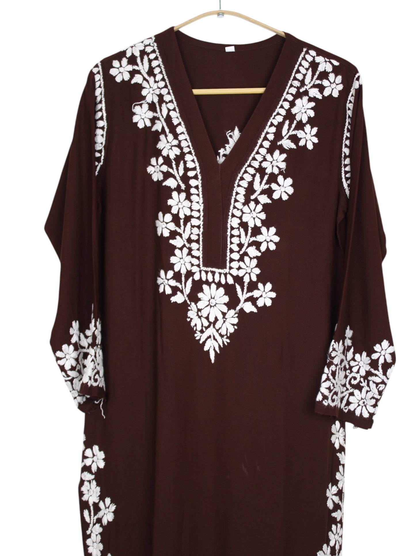 ZIMAL ELEGANT BROWN LONG RAYON KURTA