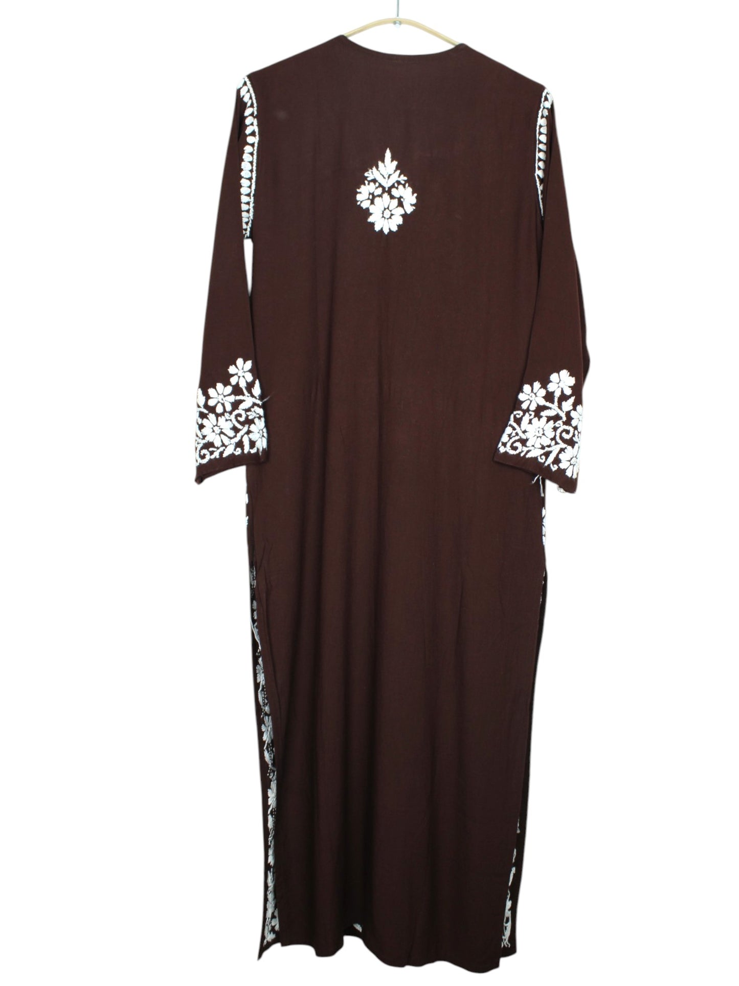 ZIMAL ELEGANT BROWN LONG RAYON KURTA