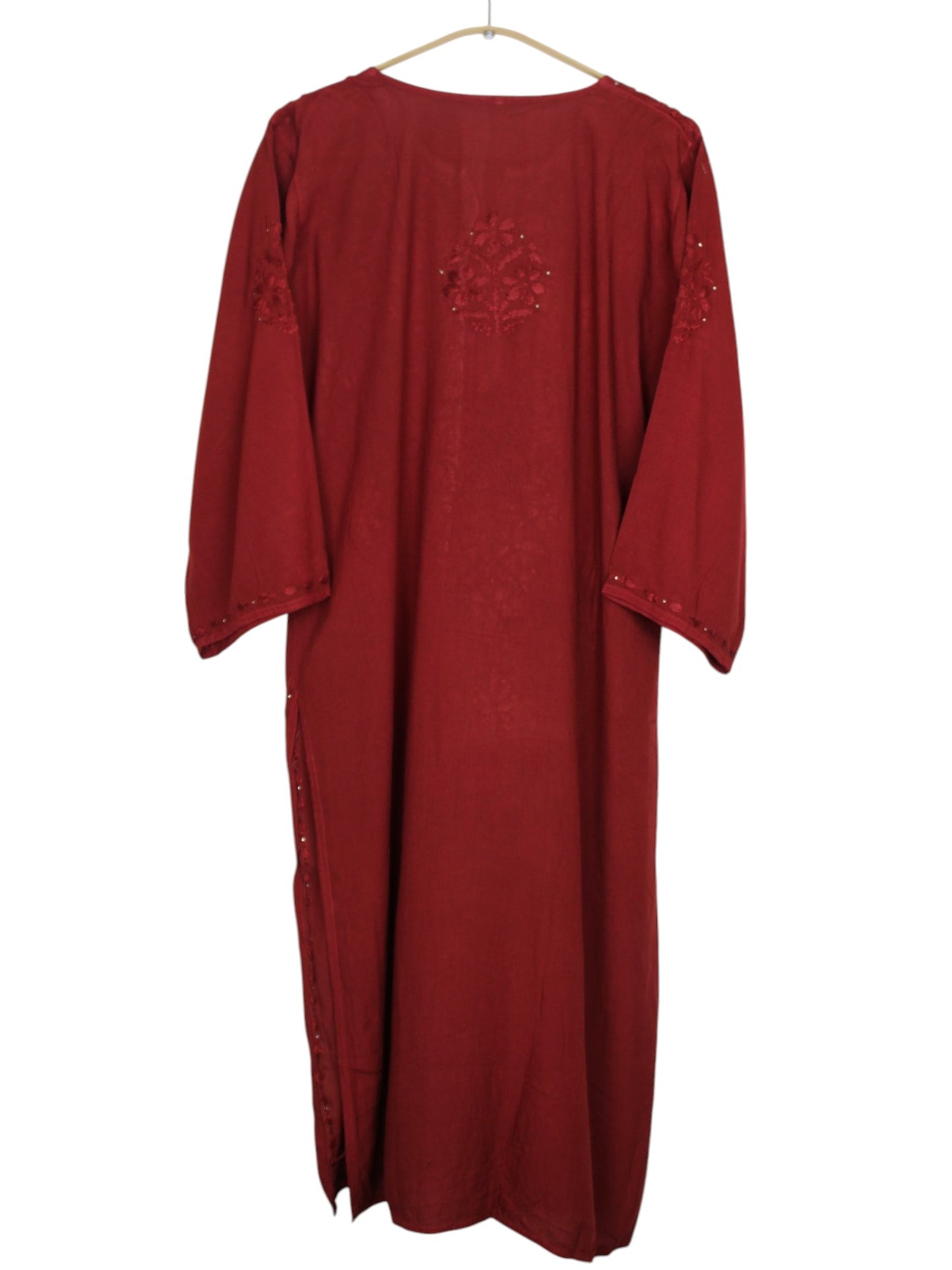 BROWN RAYON MUKAISH LONG KURTA