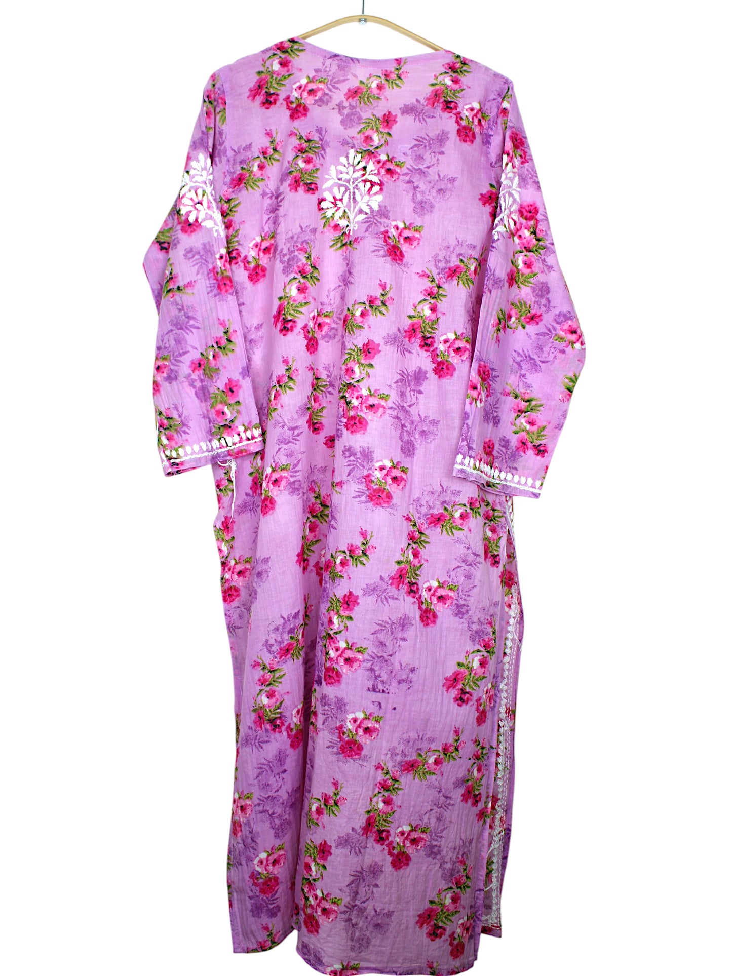 DANIA LAVENDER LONG MULMUL KURTA SET