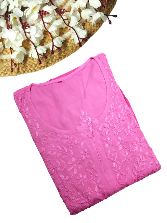HUDA PINK DUAL SHADE MODAL LONG KURTA